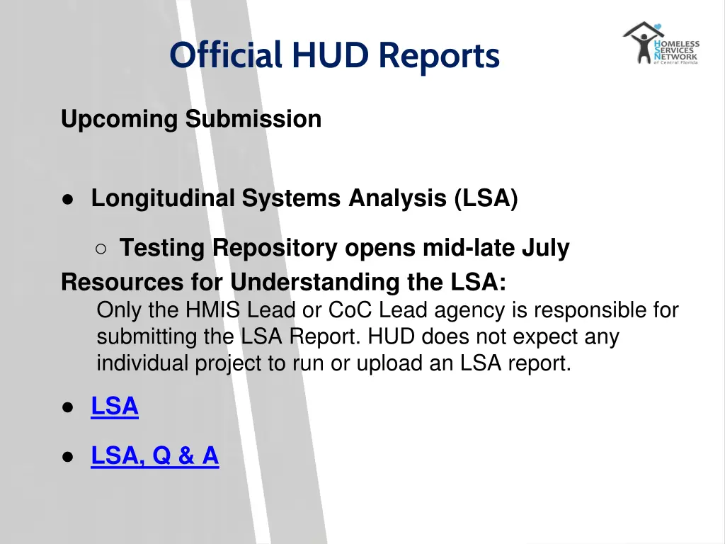 official hud reports 1
