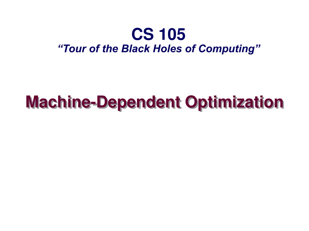 cs 105