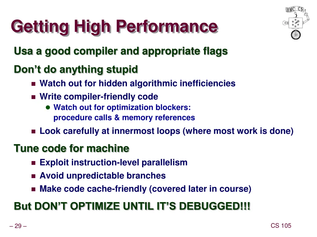 getting high performance