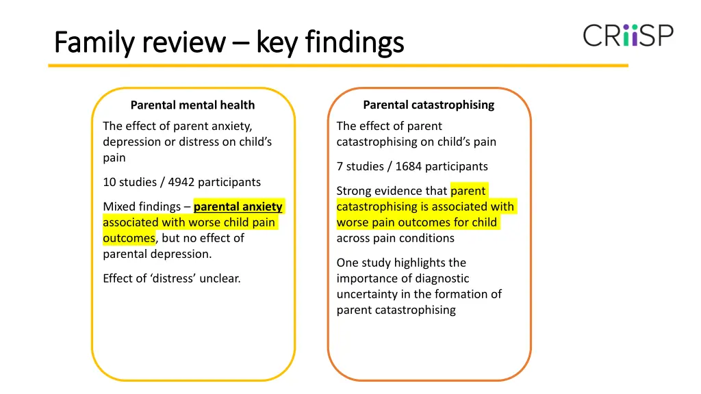 family review family review key findings