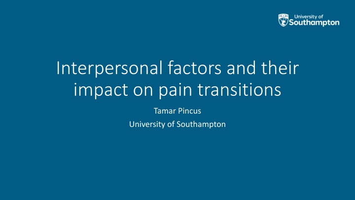 interpersonal factors and their impact on pain