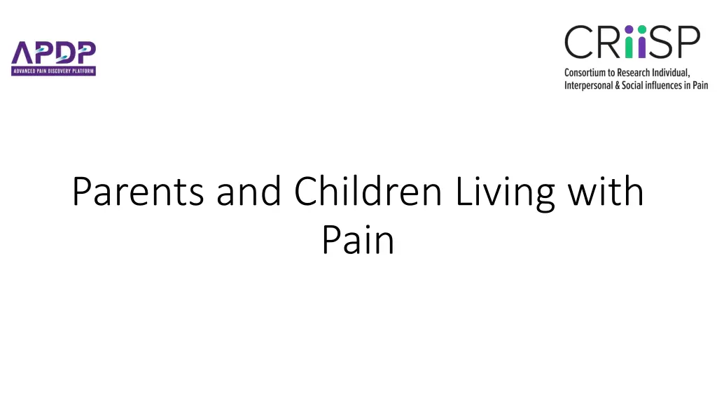 parents and children living with pain