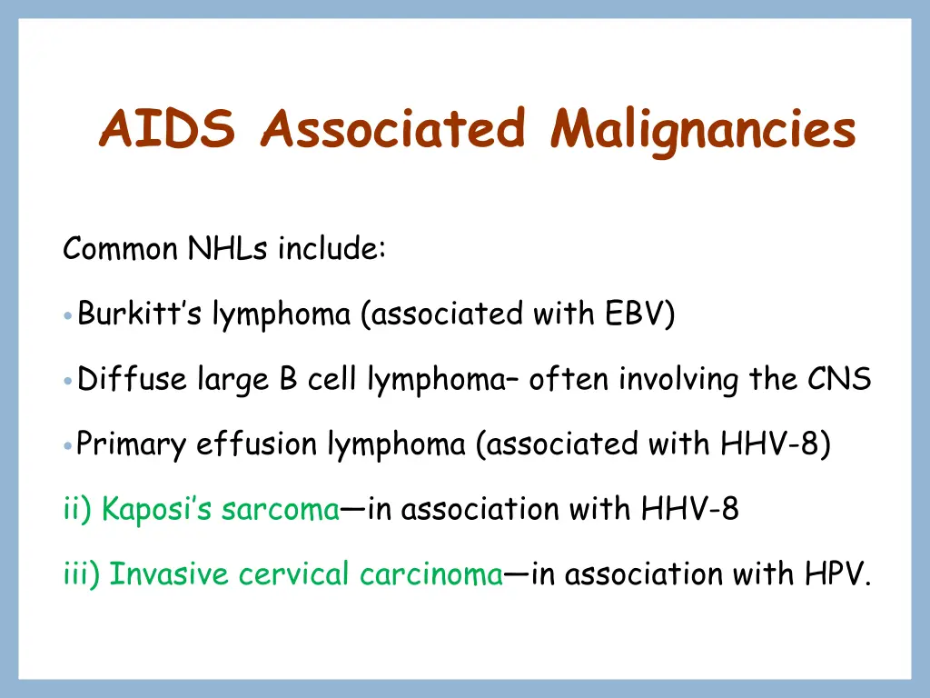 aids associated malignancies