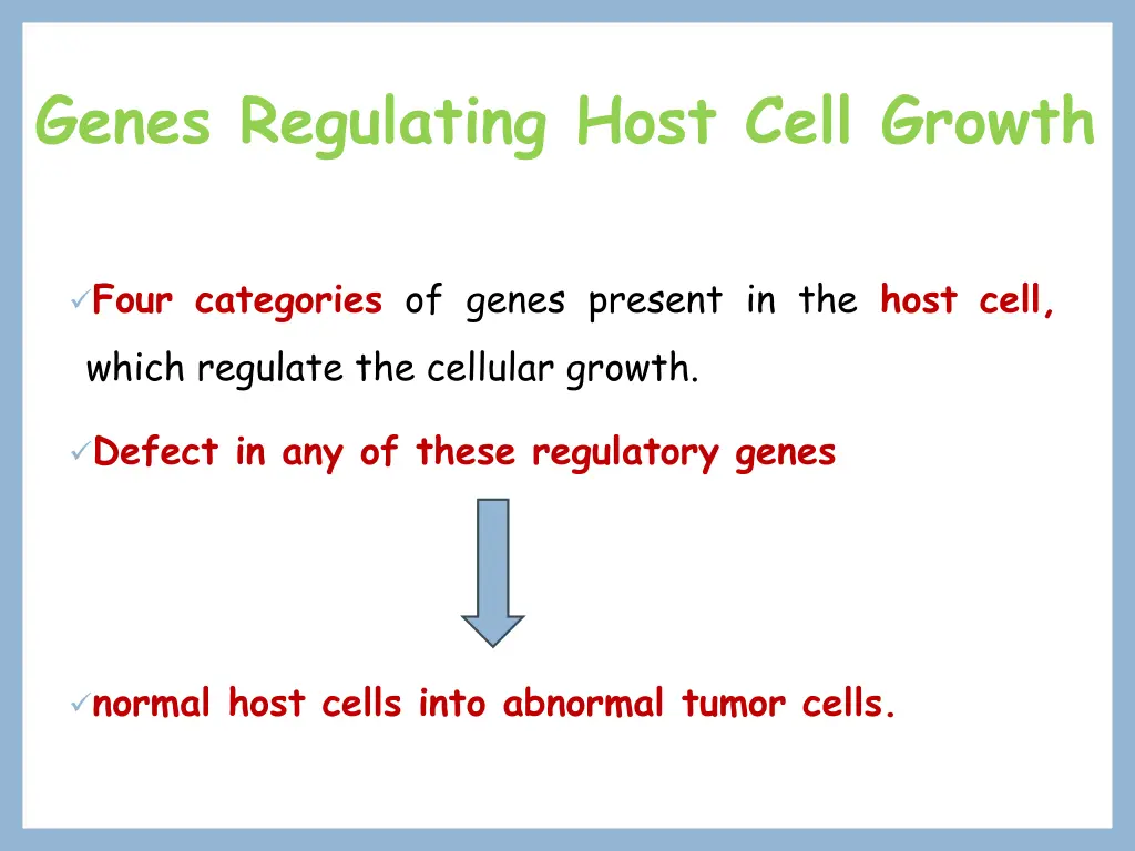 genes regulating host cell growth