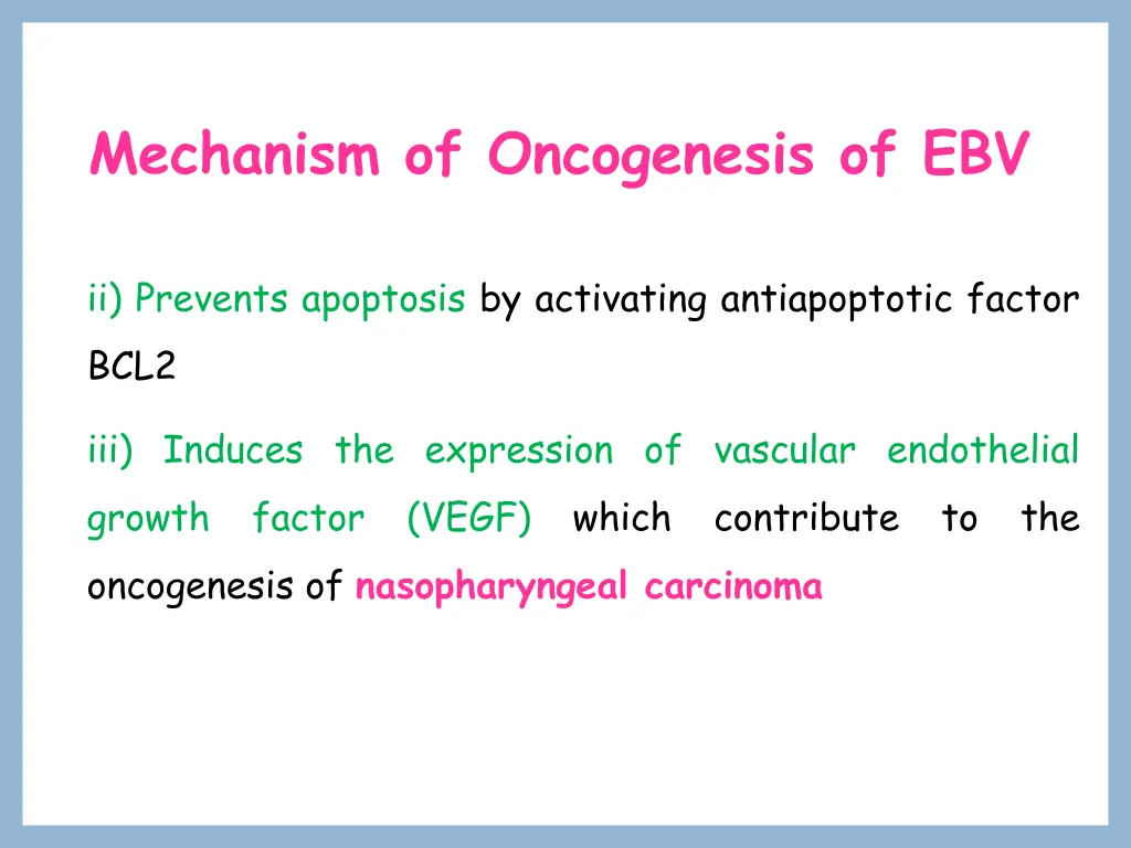 mechanism of oncogenesis of ebv 2