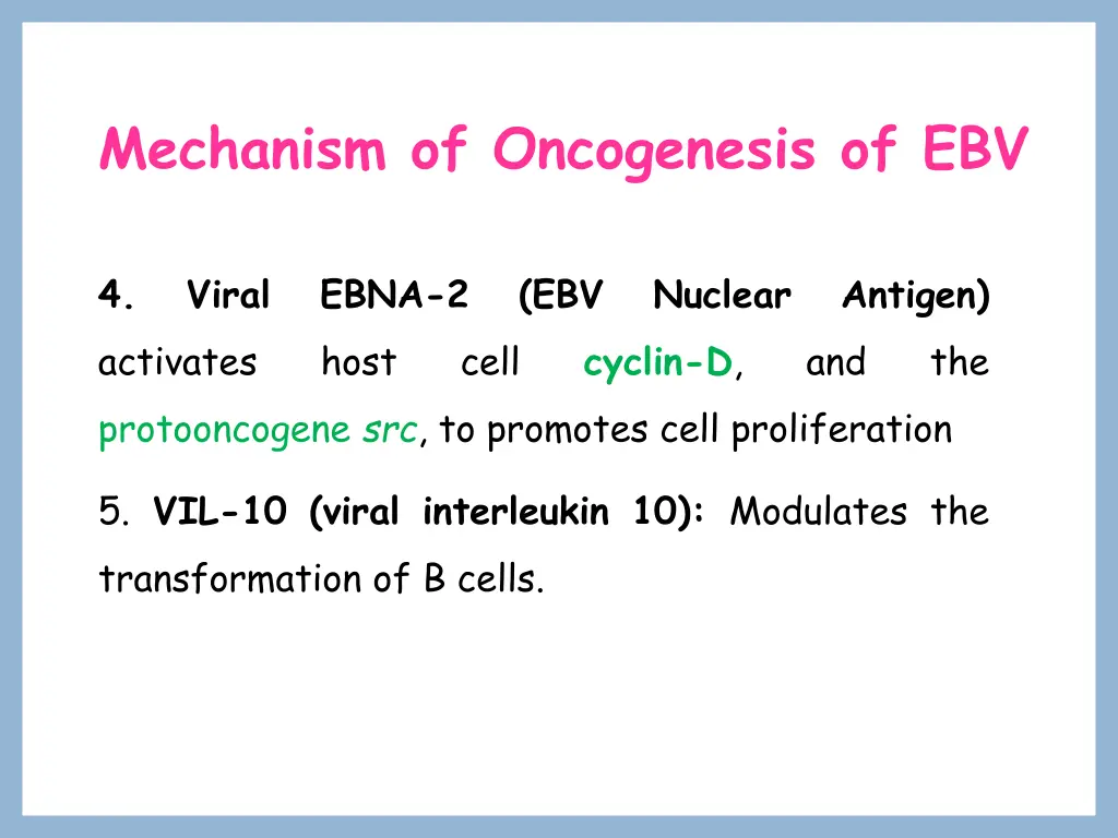 mechanism of oncogenesis of ebv 3