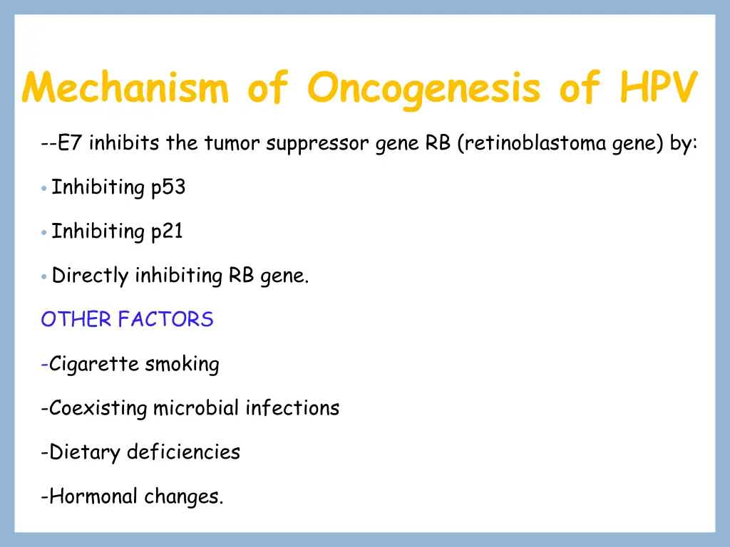 mechanism of oncogenesis of hpv 2