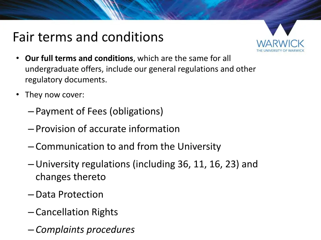 fair terms and conditions 1