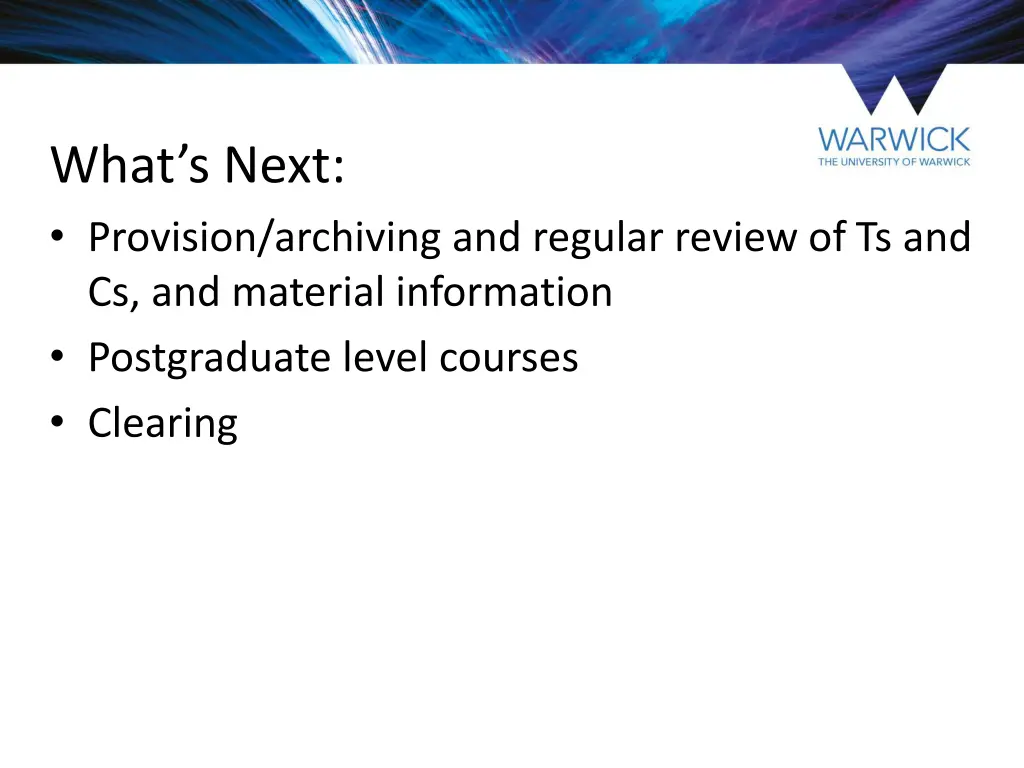 what s next provision archiving and regular