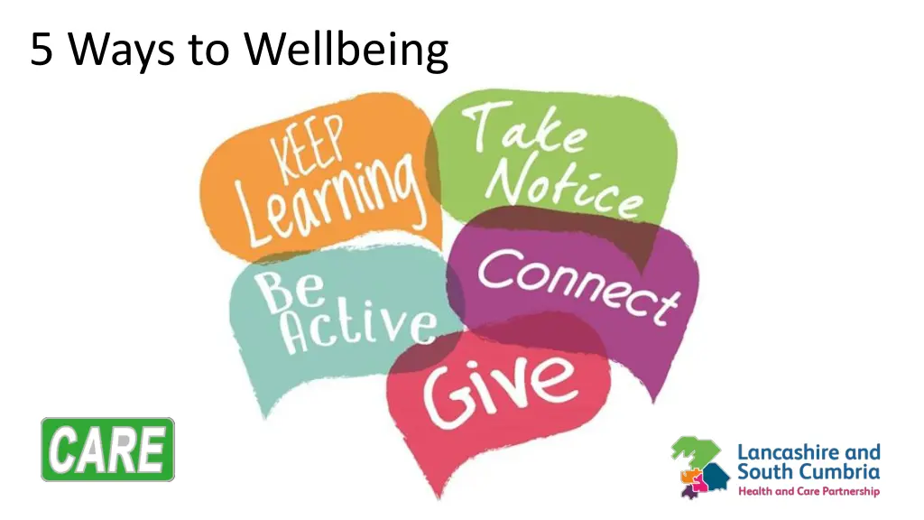 5 ways to wellbeing