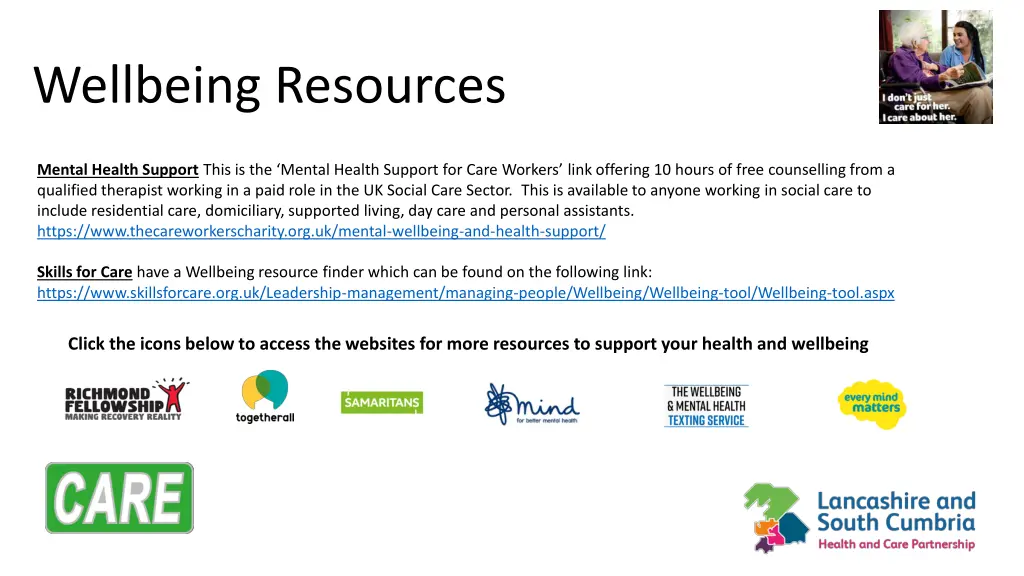wellbeing resources