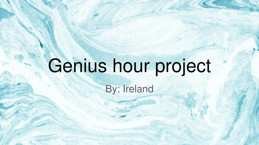 genius hour project