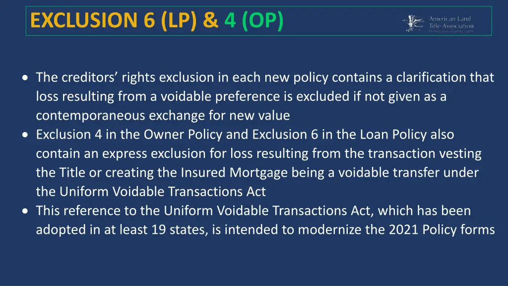 exclusion 6 lp 4 op