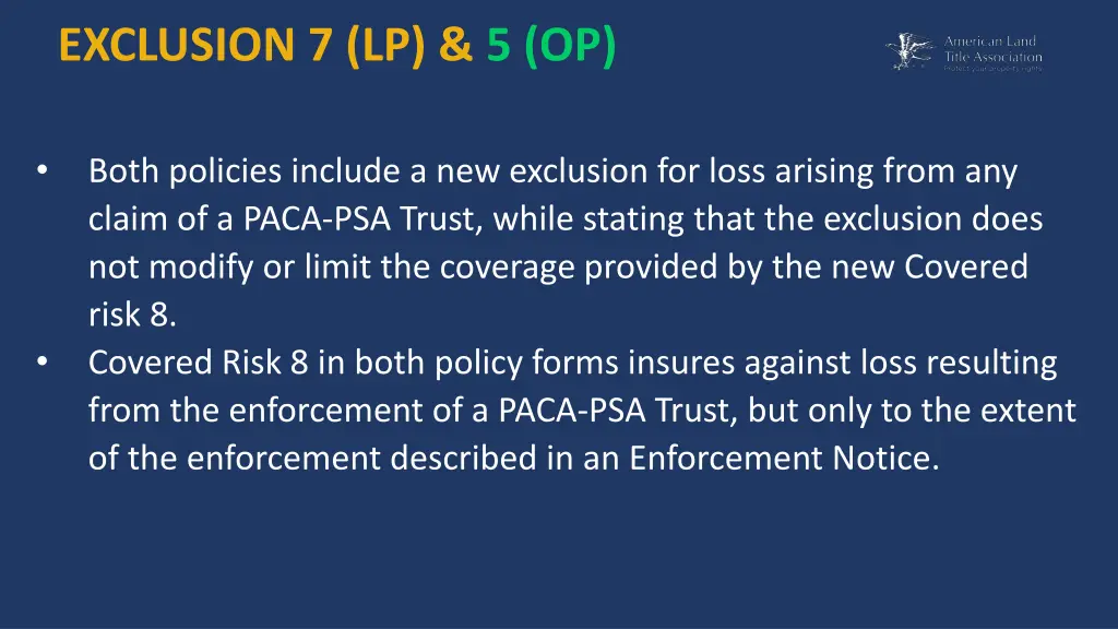 exclusion 7 lp 5 op