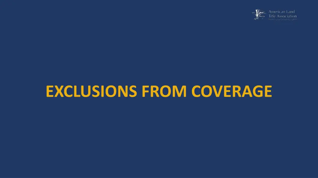 exclusions from coverage