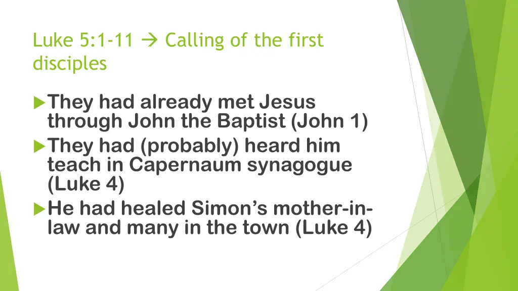 luke 5 1 11 calling of the first disciples