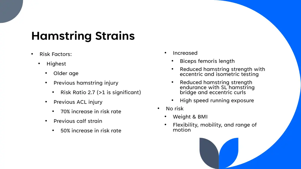 hamstring strains