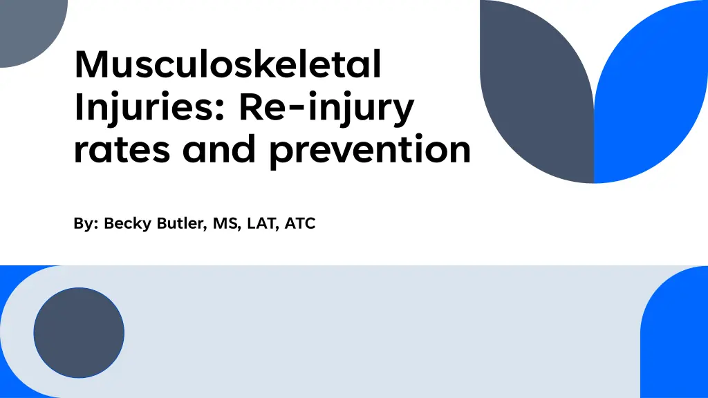 musculoskeletal injuries re injury rates