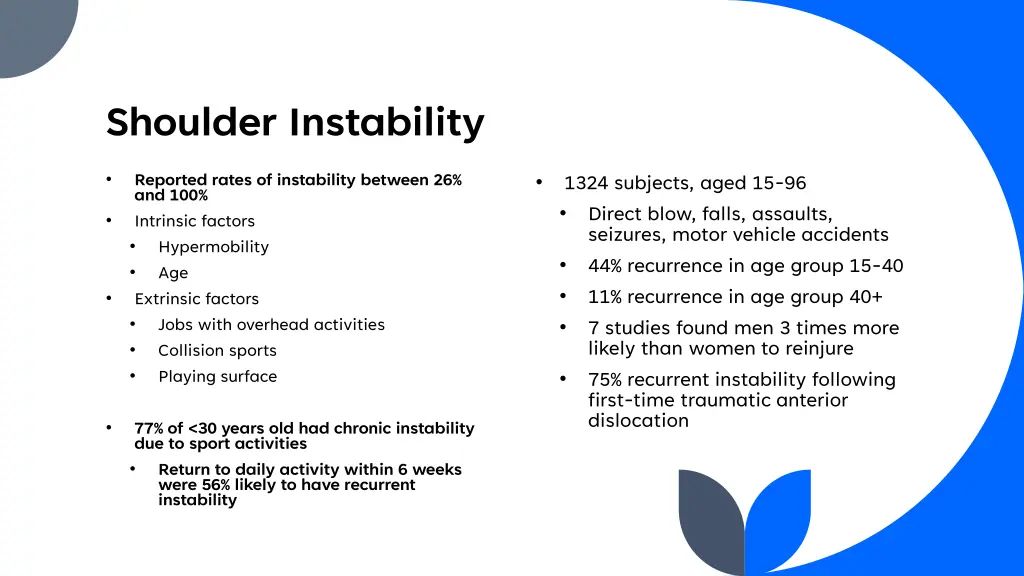 shoulder instability