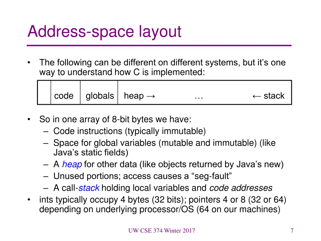 address space layout