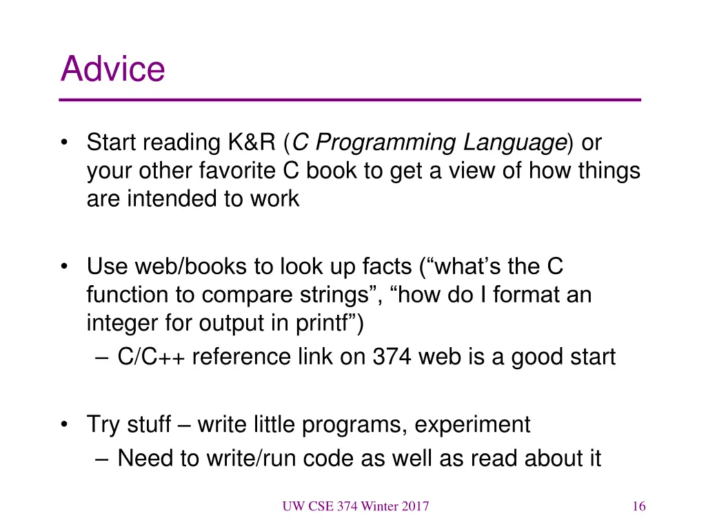 advice