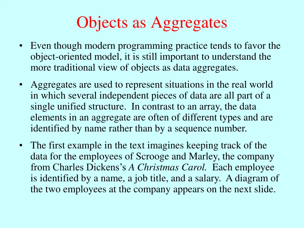 objects as aggregates 1