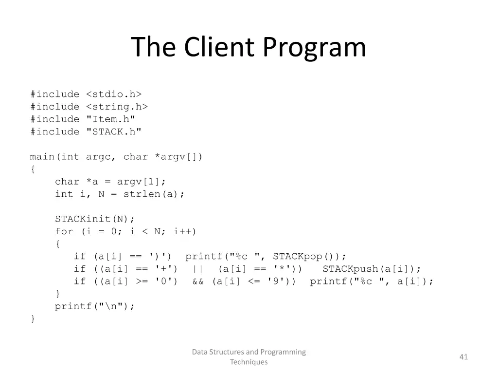 the client program