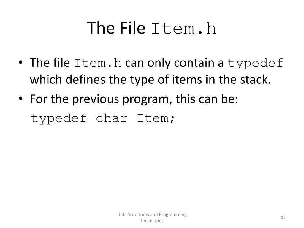 the file item h