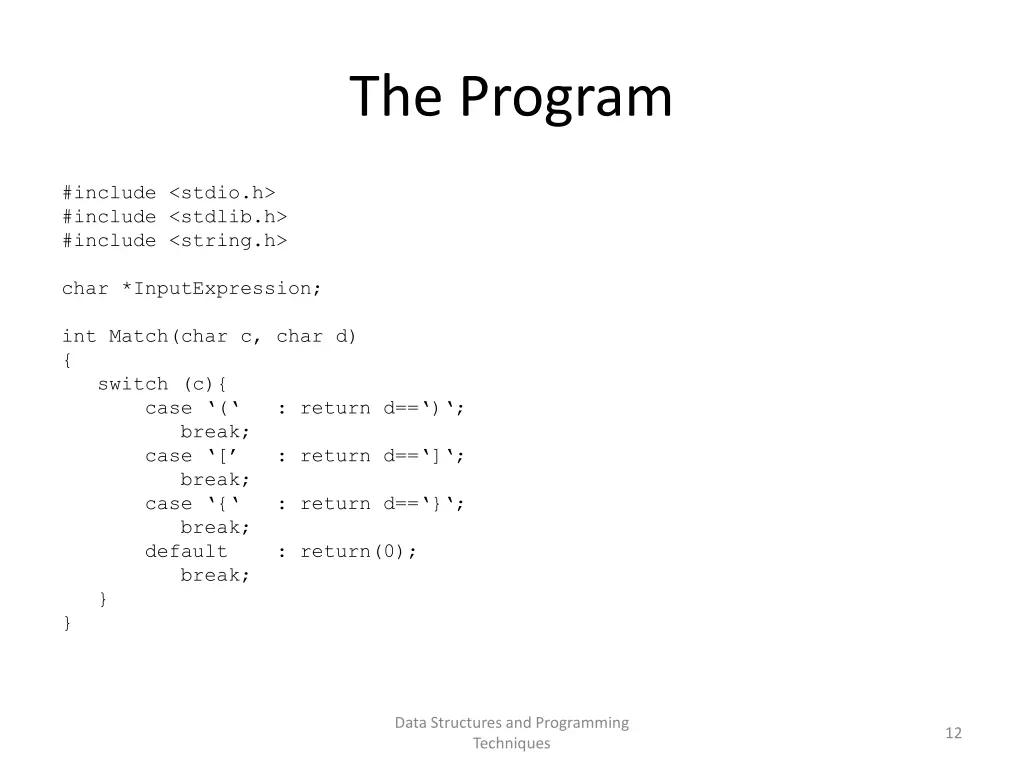 the program