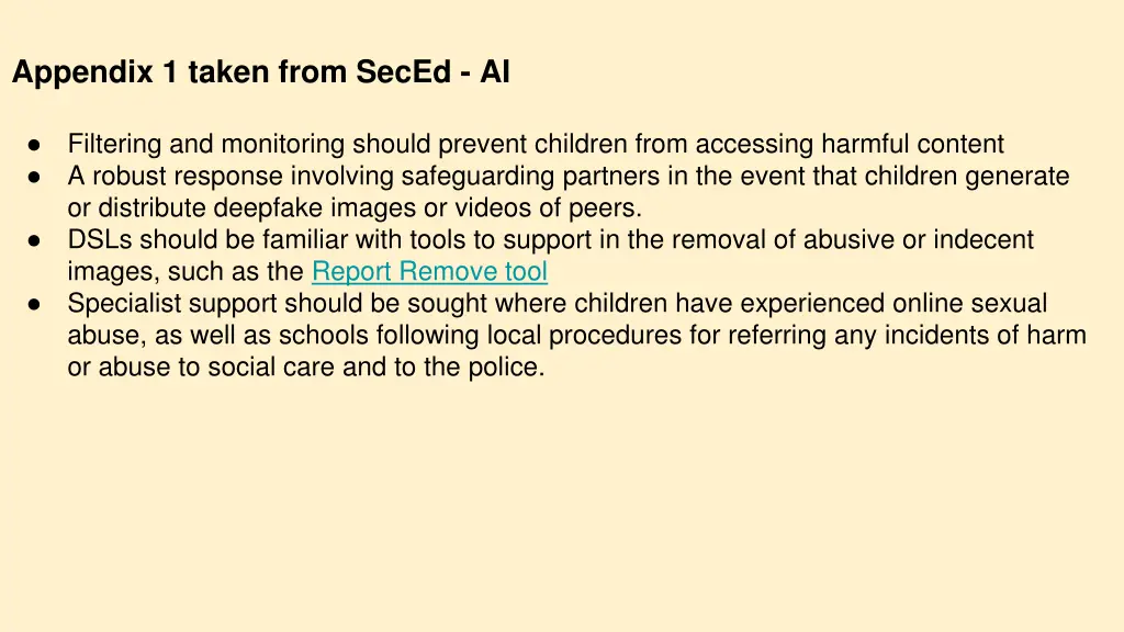 appendix 1 taken from seced ai 1