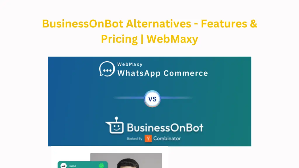 businessonbot alternatives features pricing