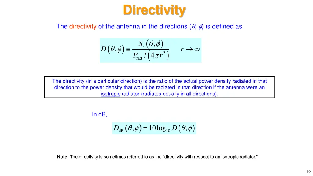 directivity