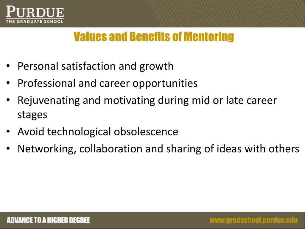values and benefits of mentoring