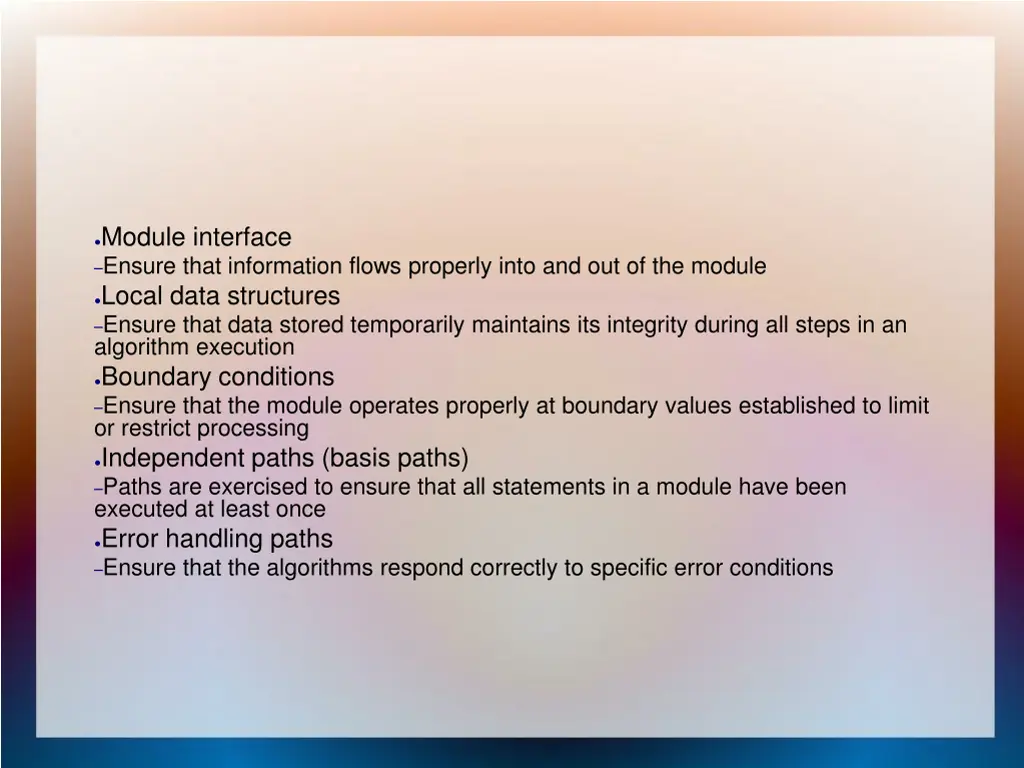 module interface ensure that information flows