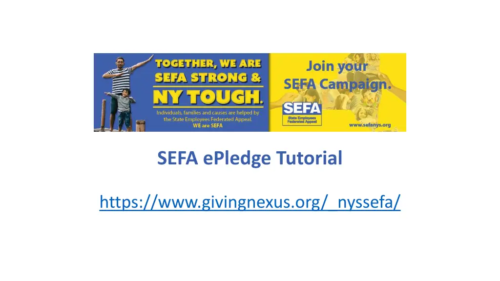 sefa epledge tutorial