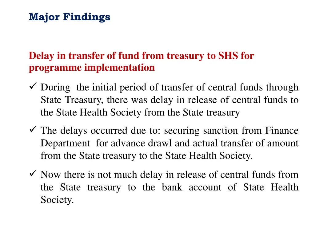 major findings 11