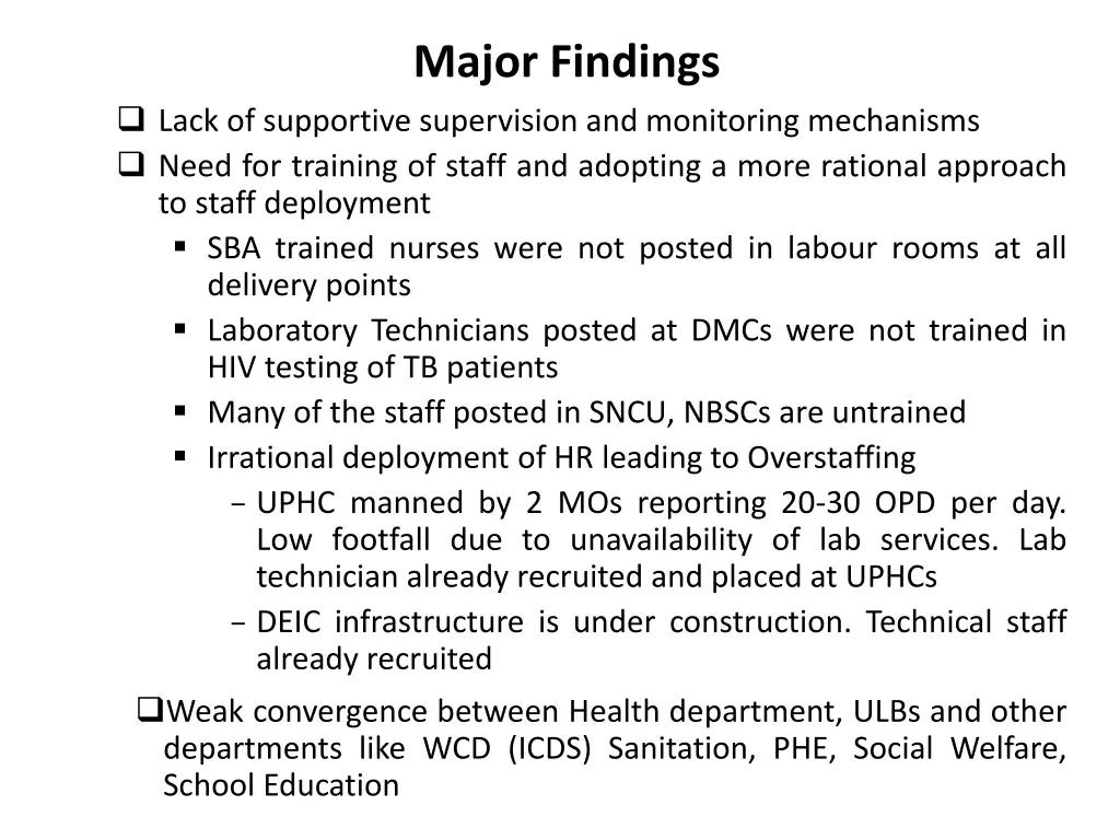 major findings 2