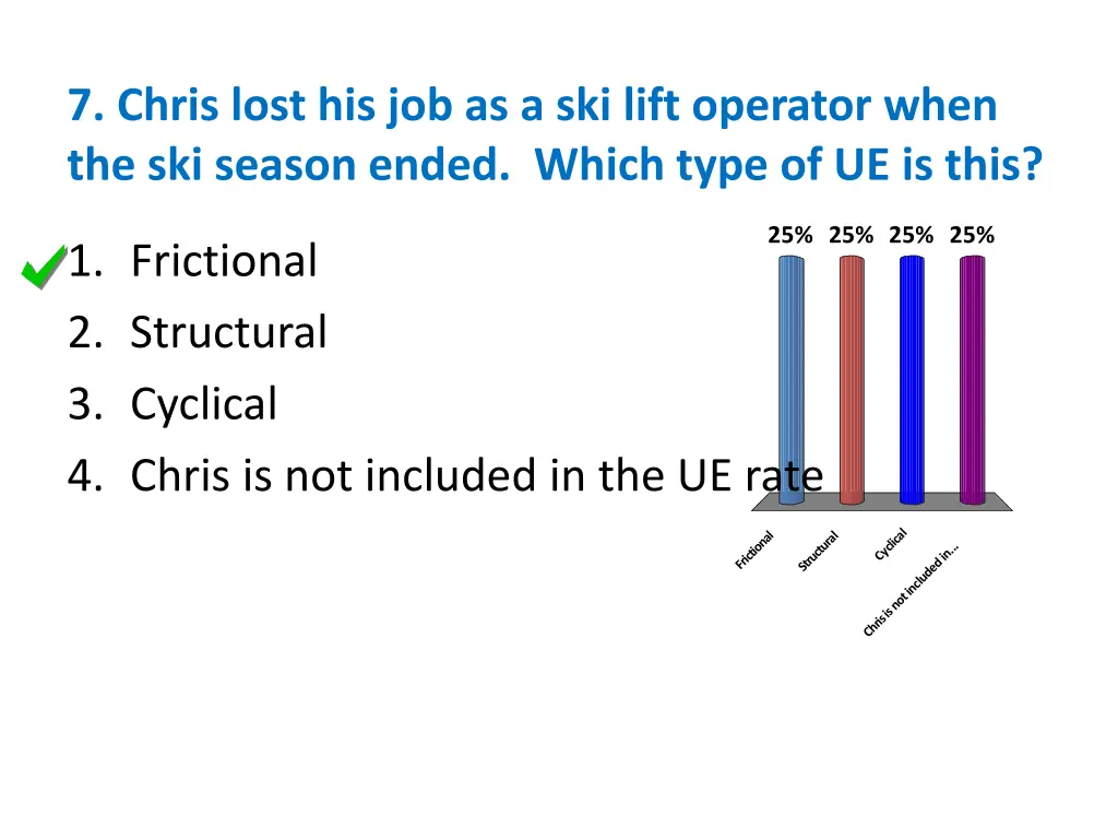 7 chris lost his job as a ski lift operator when 1