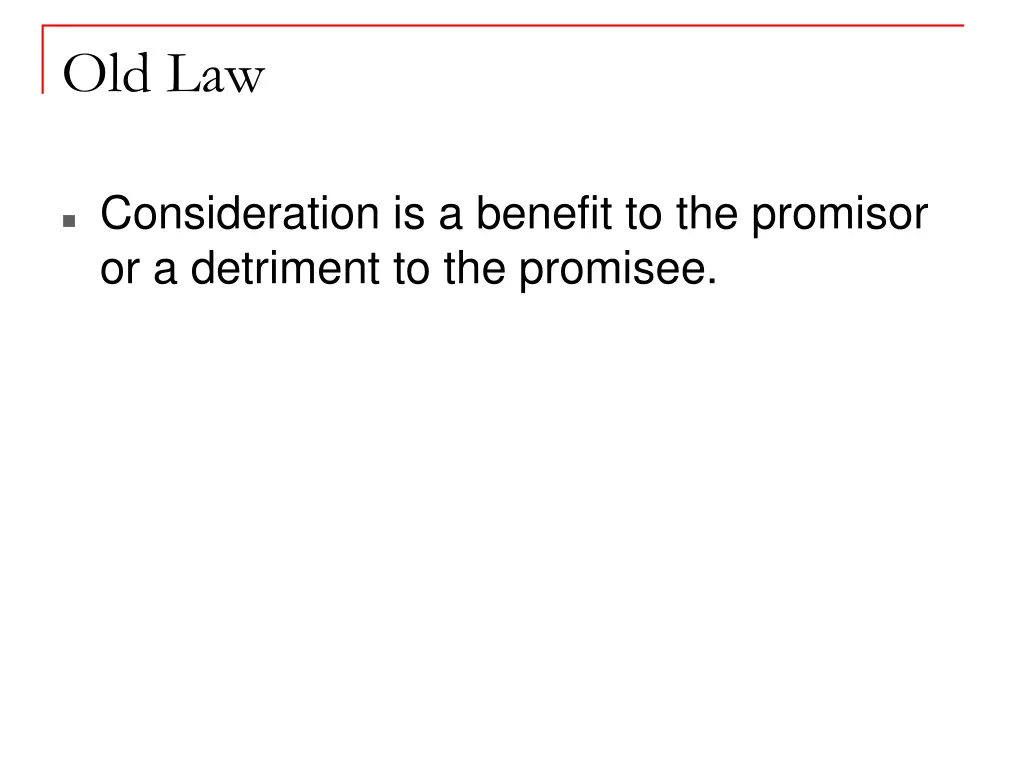 old law