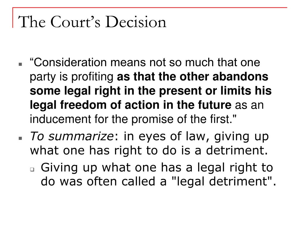 the court s decision