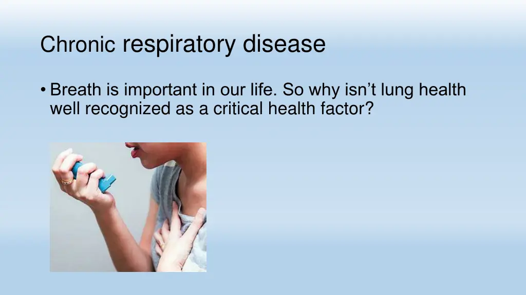 chronic respiratory disease 1