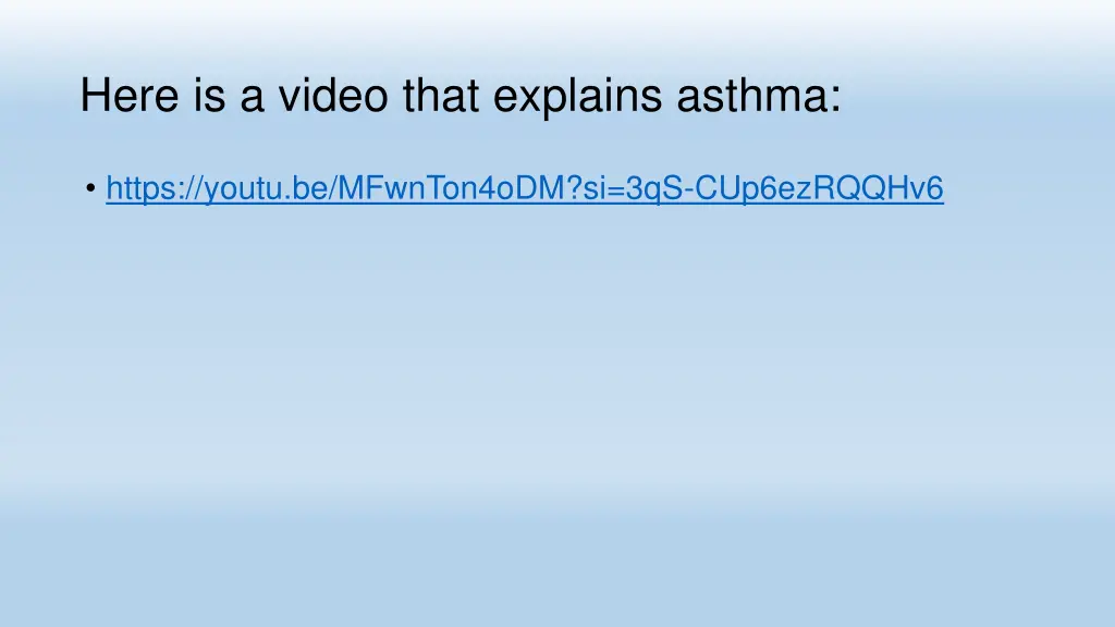 here is a video that explains asthma