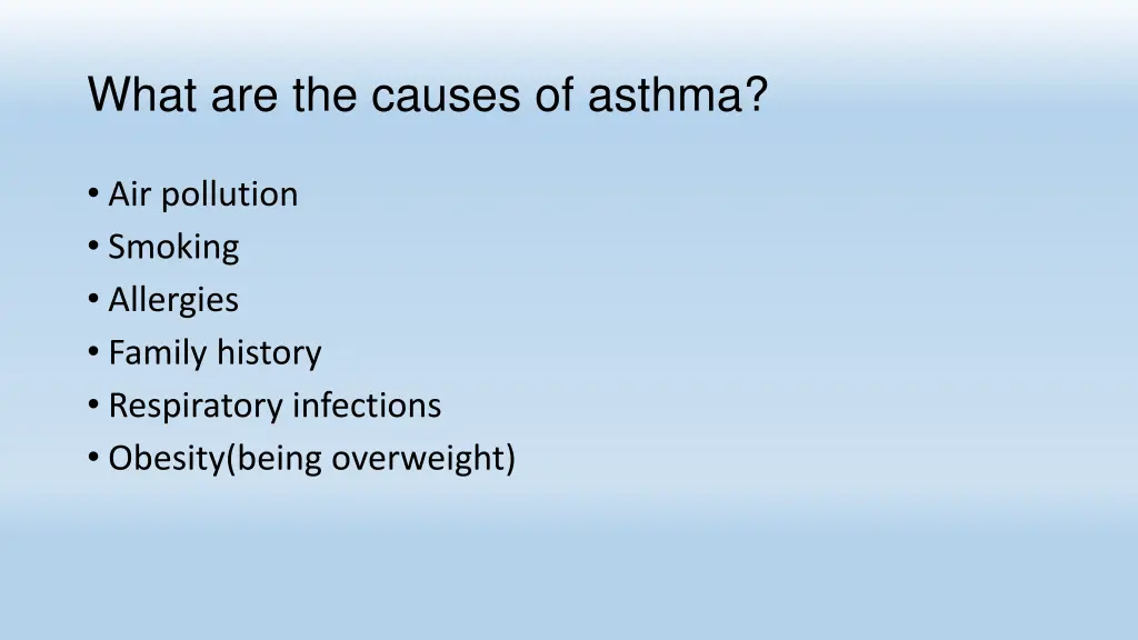 what are the causes of asthma