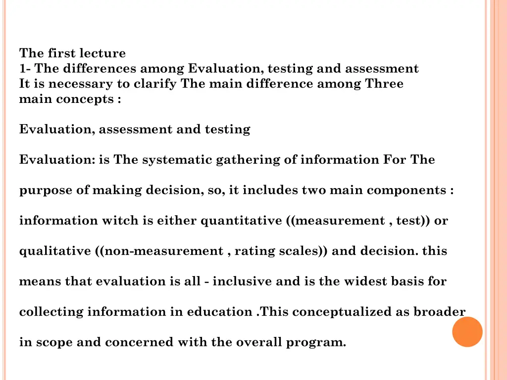the first lecture 1 the differences among