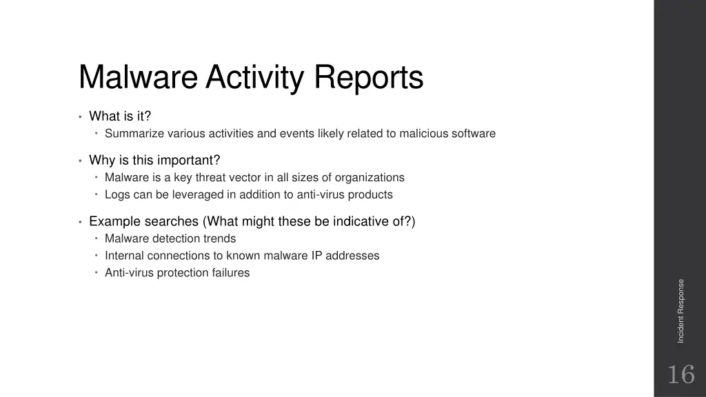 malware activity reports