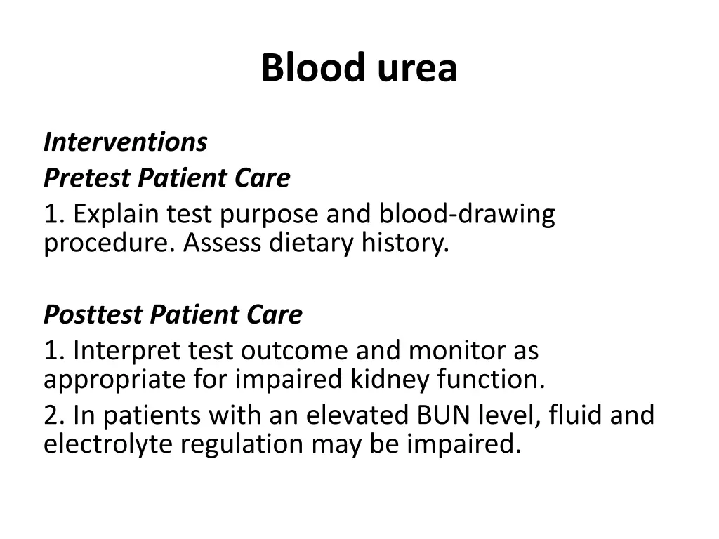 blood urea 5