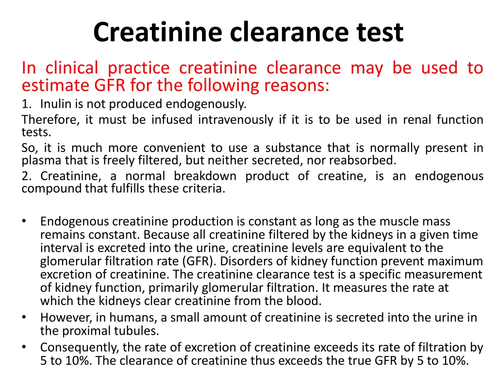 creatinine clearance test 1