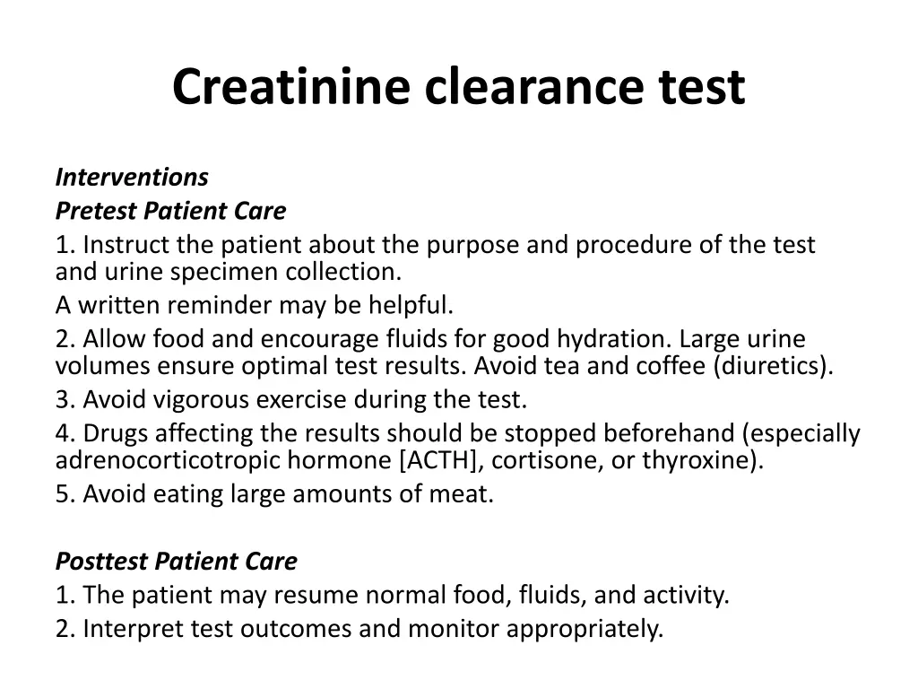 creatinine clearance test 7