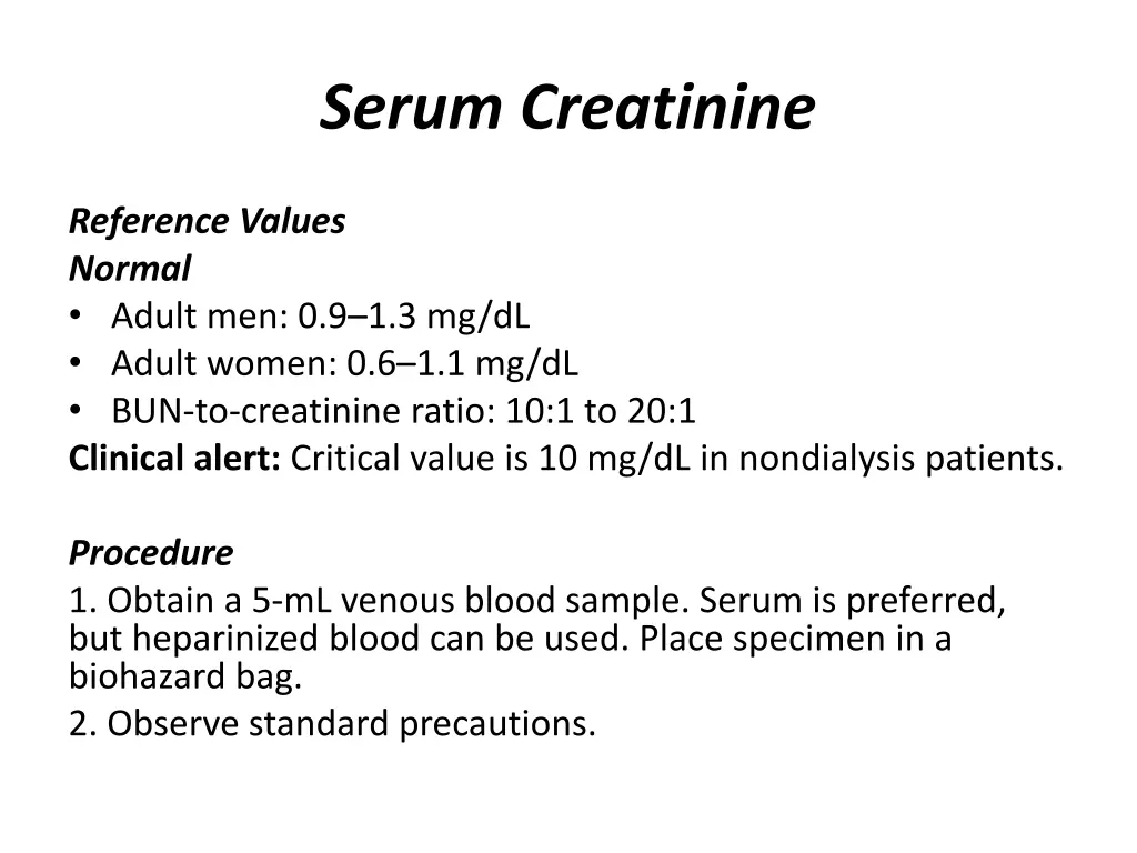 serum creatinine 1