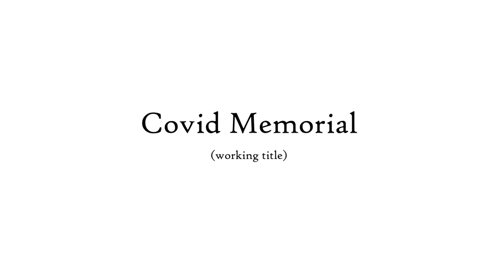 covid memorial